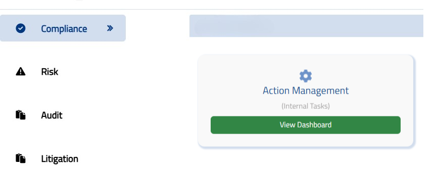 Action Management dashboard